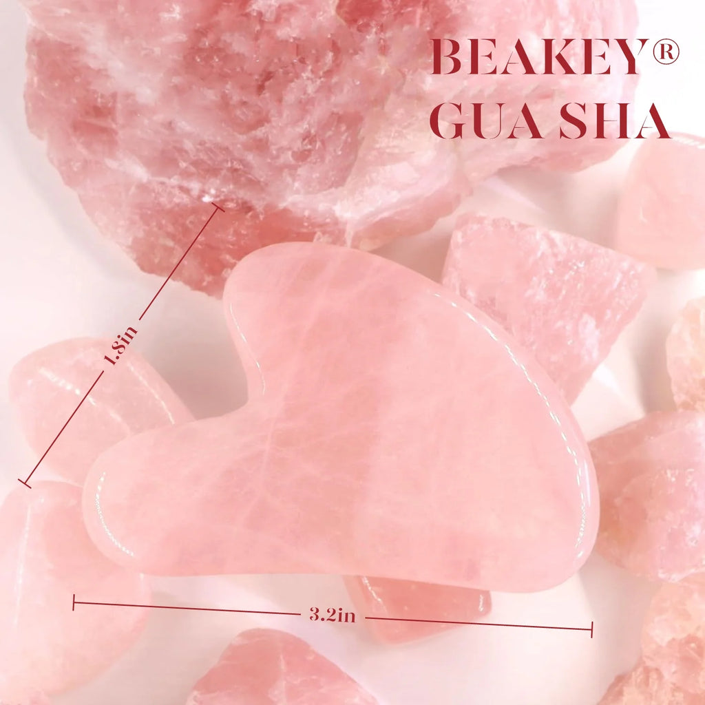 Jade Roller & Gua Sha, Natural Jade Face Roller Facial Skin Care Skin Toning Devices, Pink