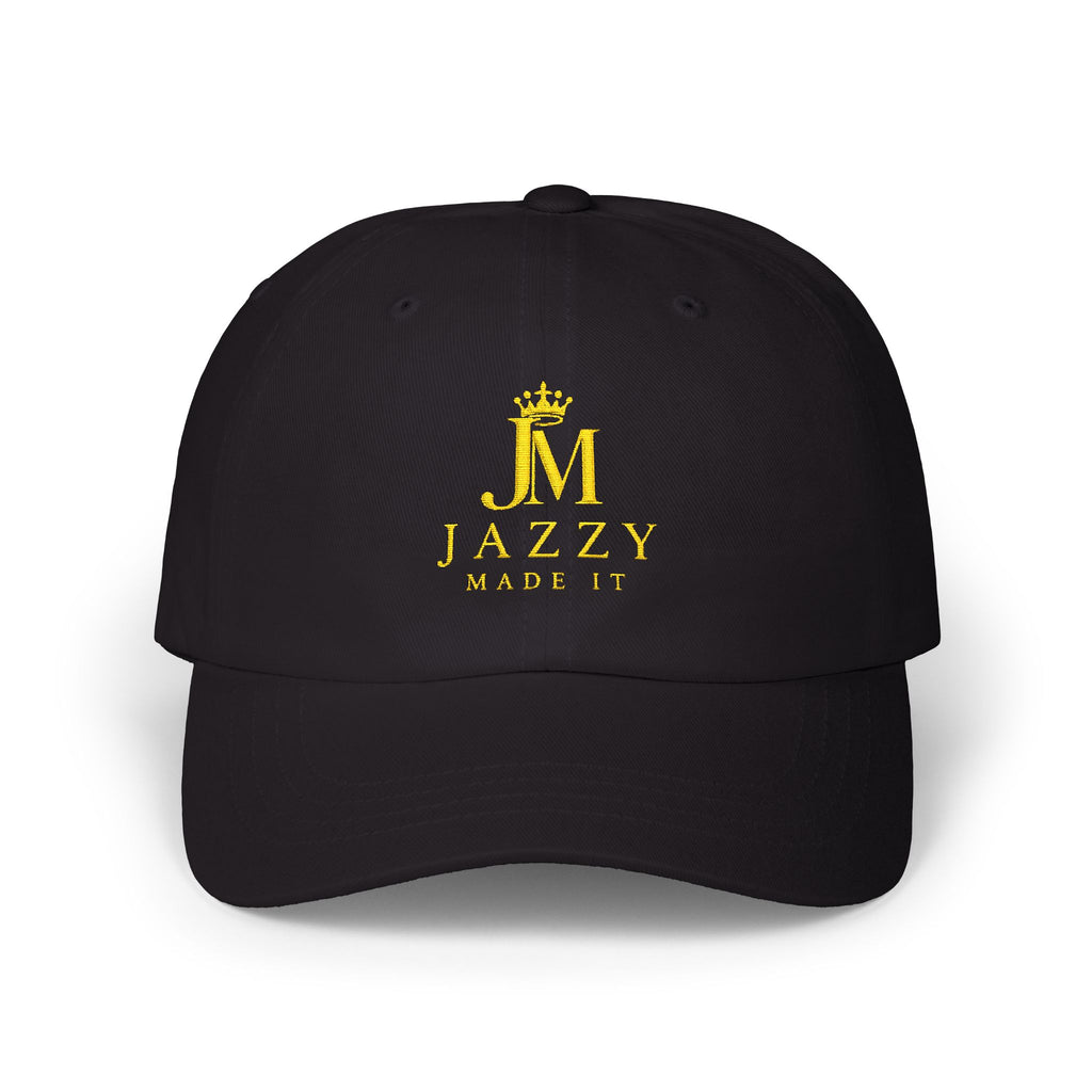 Jazzy Made It Dad Cap – Embroidered Gold Logo Baseball Hat