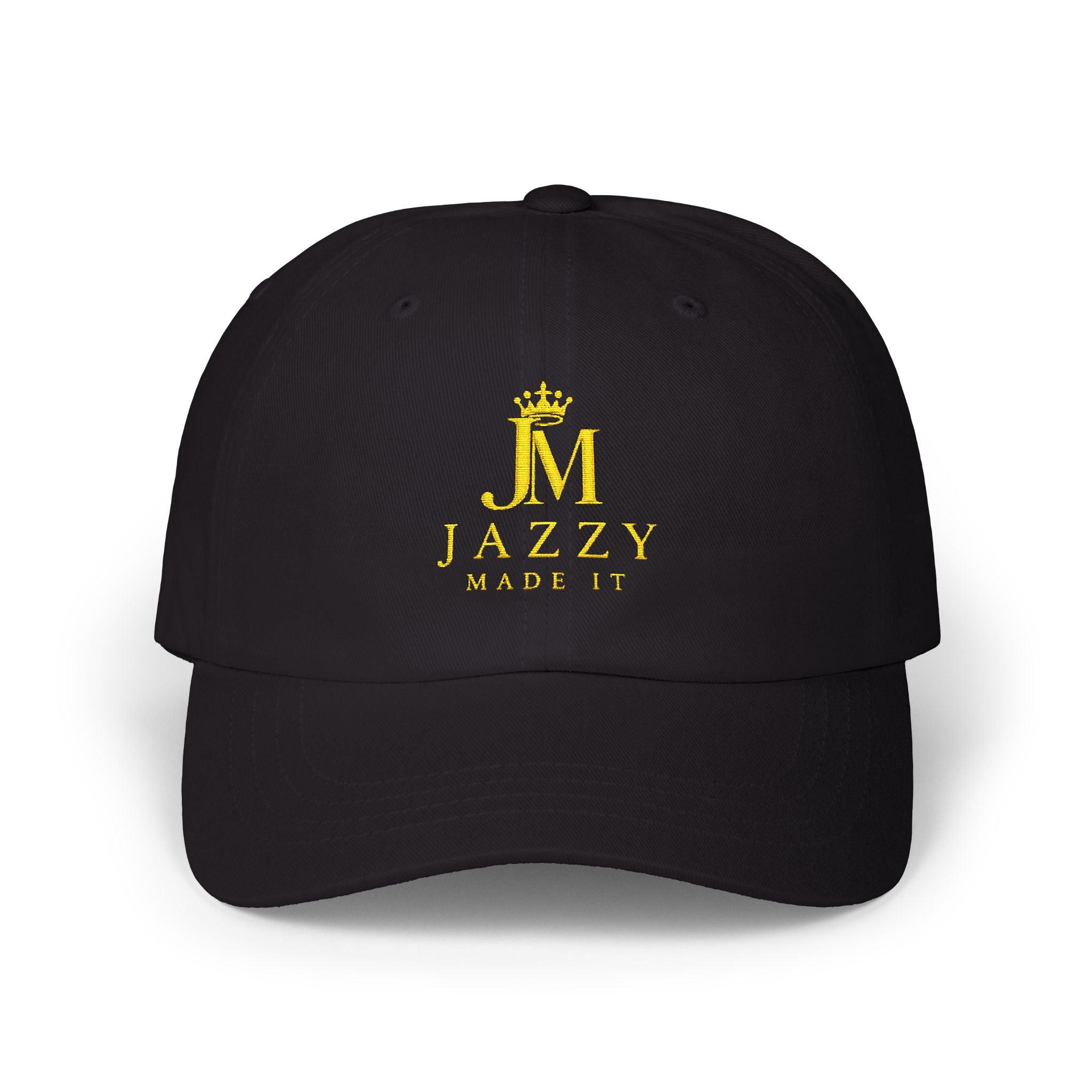 Jazzy Made It Dad Cap – Embroidered Gold Logo Baseball Hat