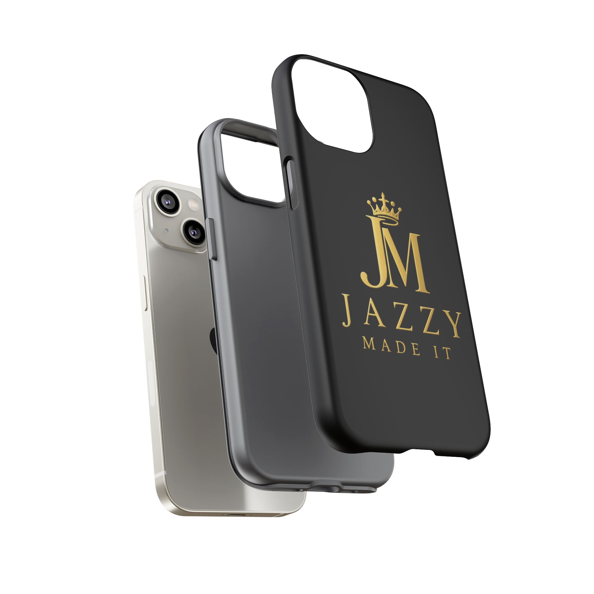 Phone Case — "Jazzy Made It" Black & Gold Tough Case