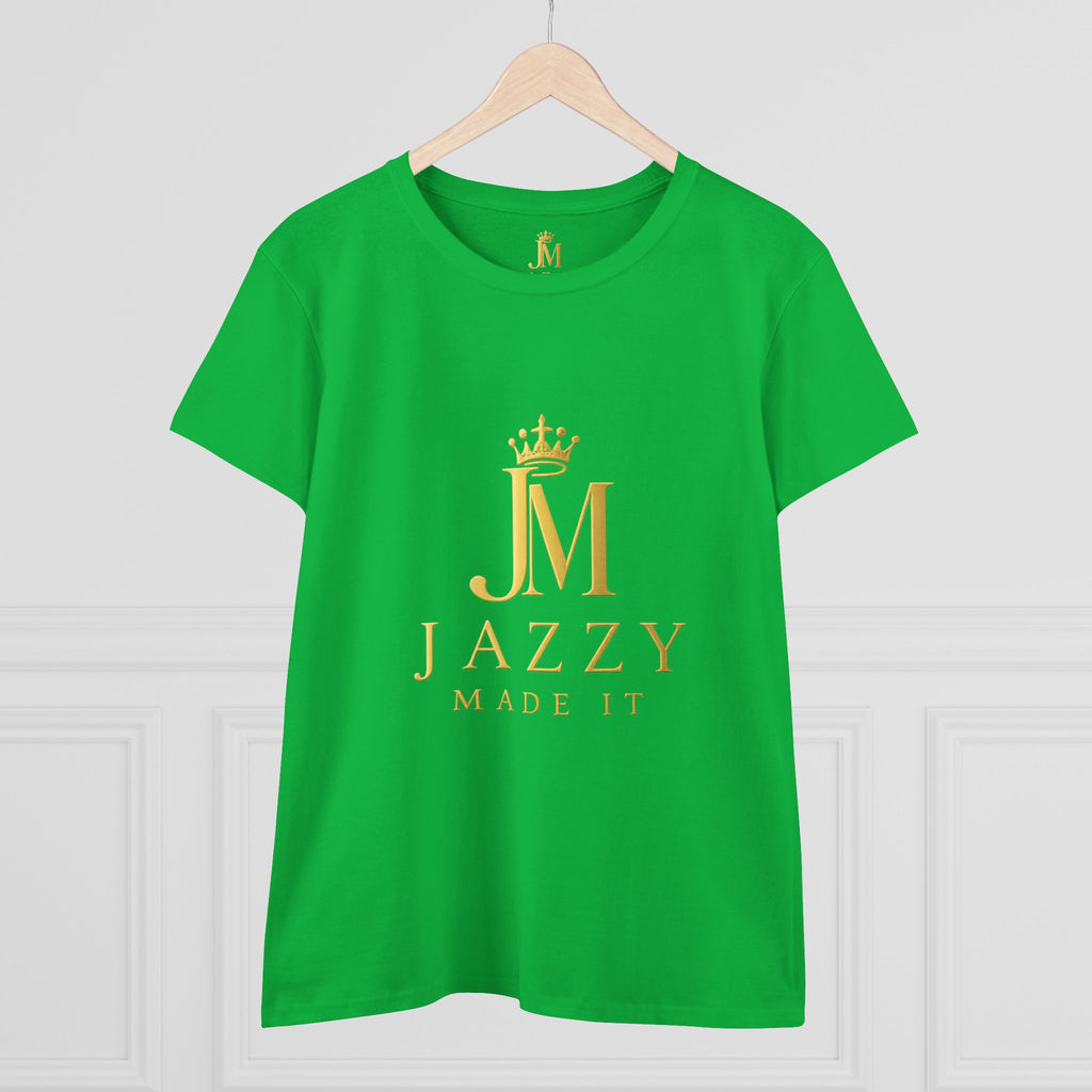 Women's Tee - "Jazzy Made It" Gold Crown Logo