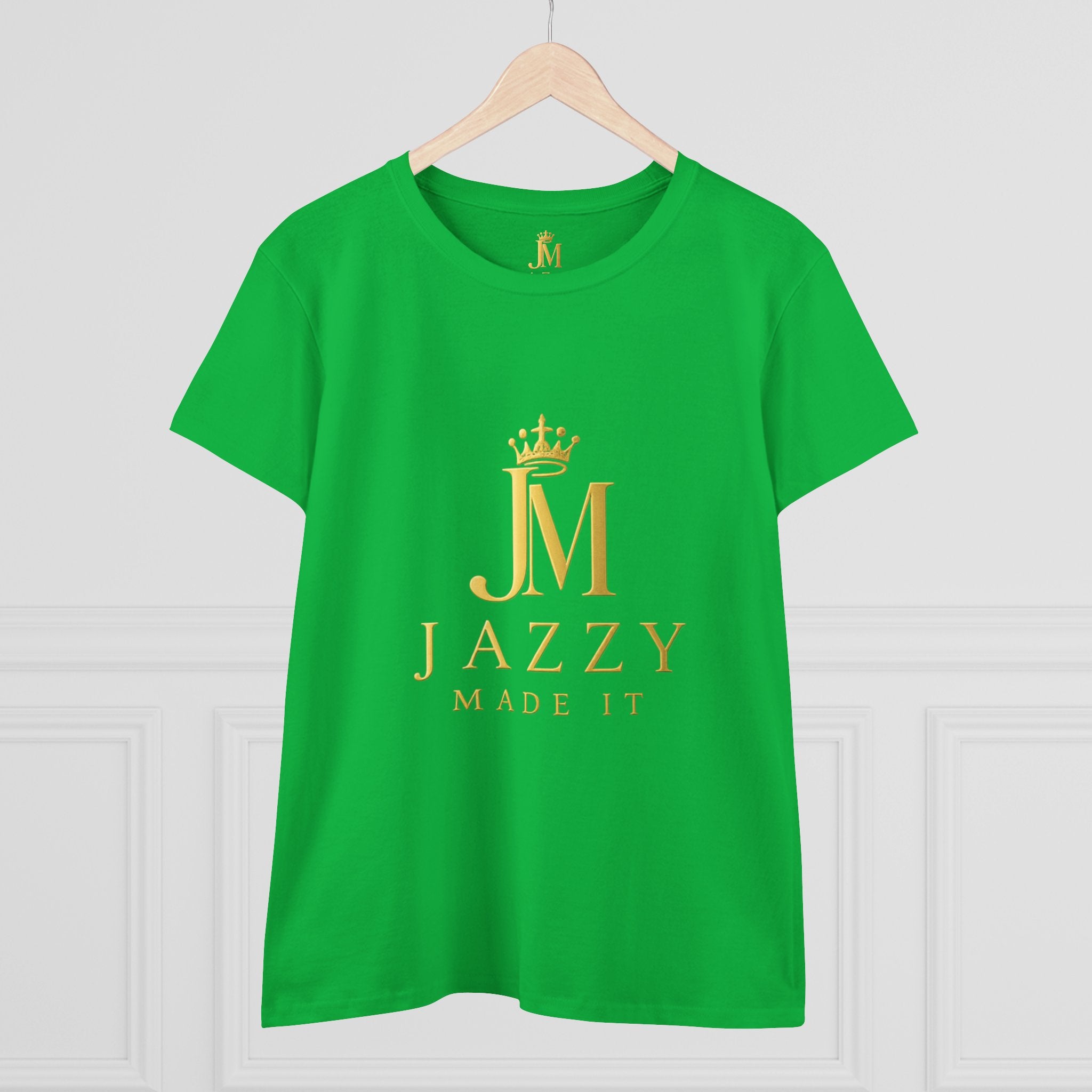 Women's Tee - "Jazzy Made It" Gold Crown Logo