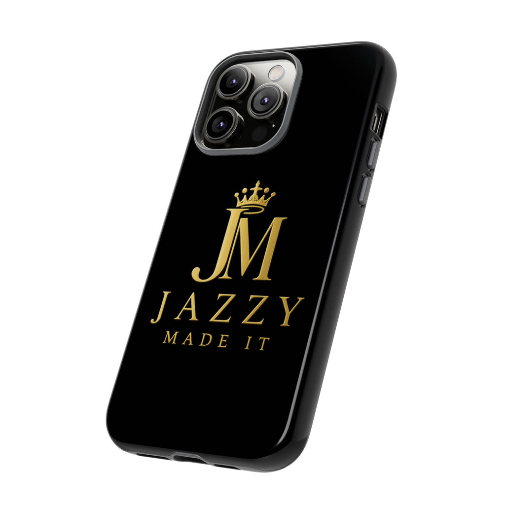 Phone Case — "Jazzy Made It" Black & Gold Tough Case