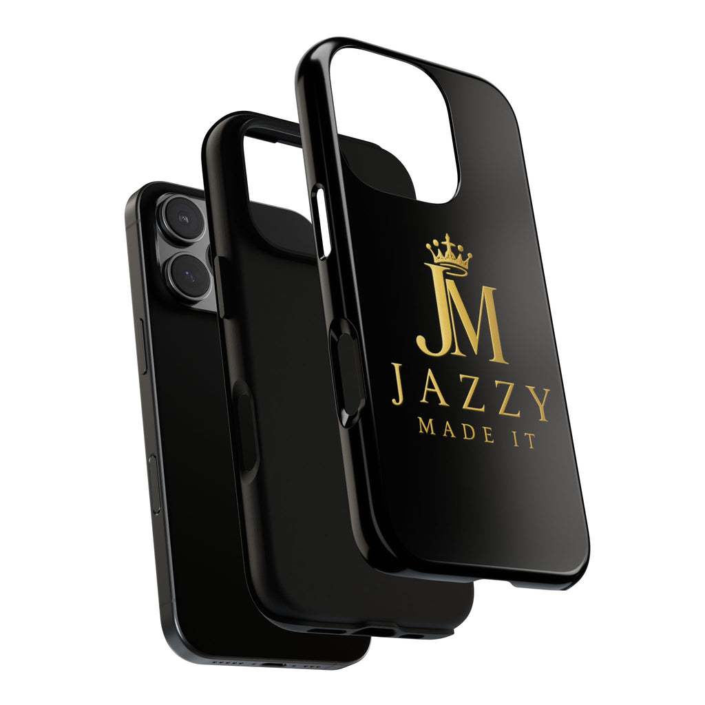 Phone Case — "Jazzy Made It" Black & Gold Tough Case