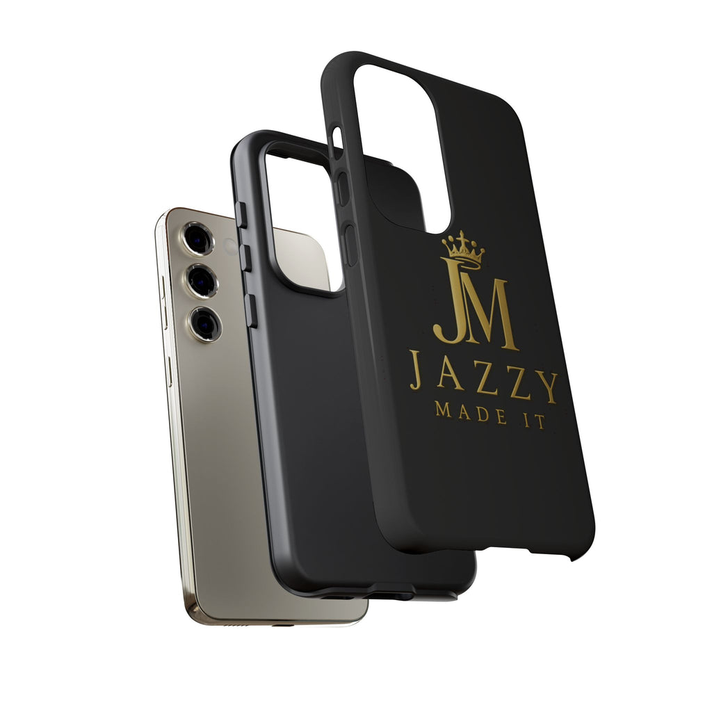 Phone Case — "Jazzy Made It" Black & Gold Tough Case