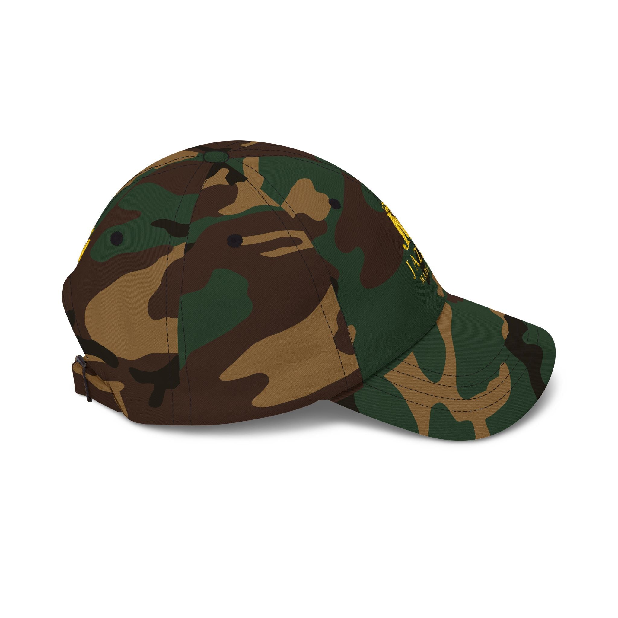 Jazzy Made It Dad Cap – Embroidered Gold Logo Baseball Hat