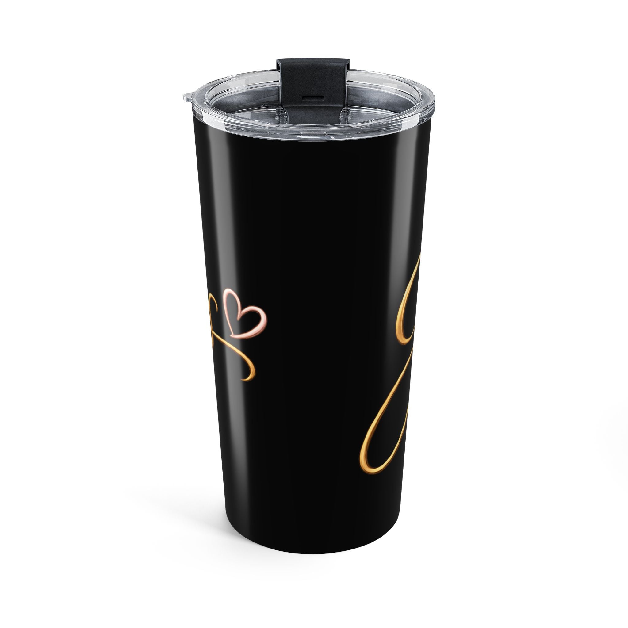 Boutique Logo 20oz Tumbler – Black & Gold Fashion Travel Cup