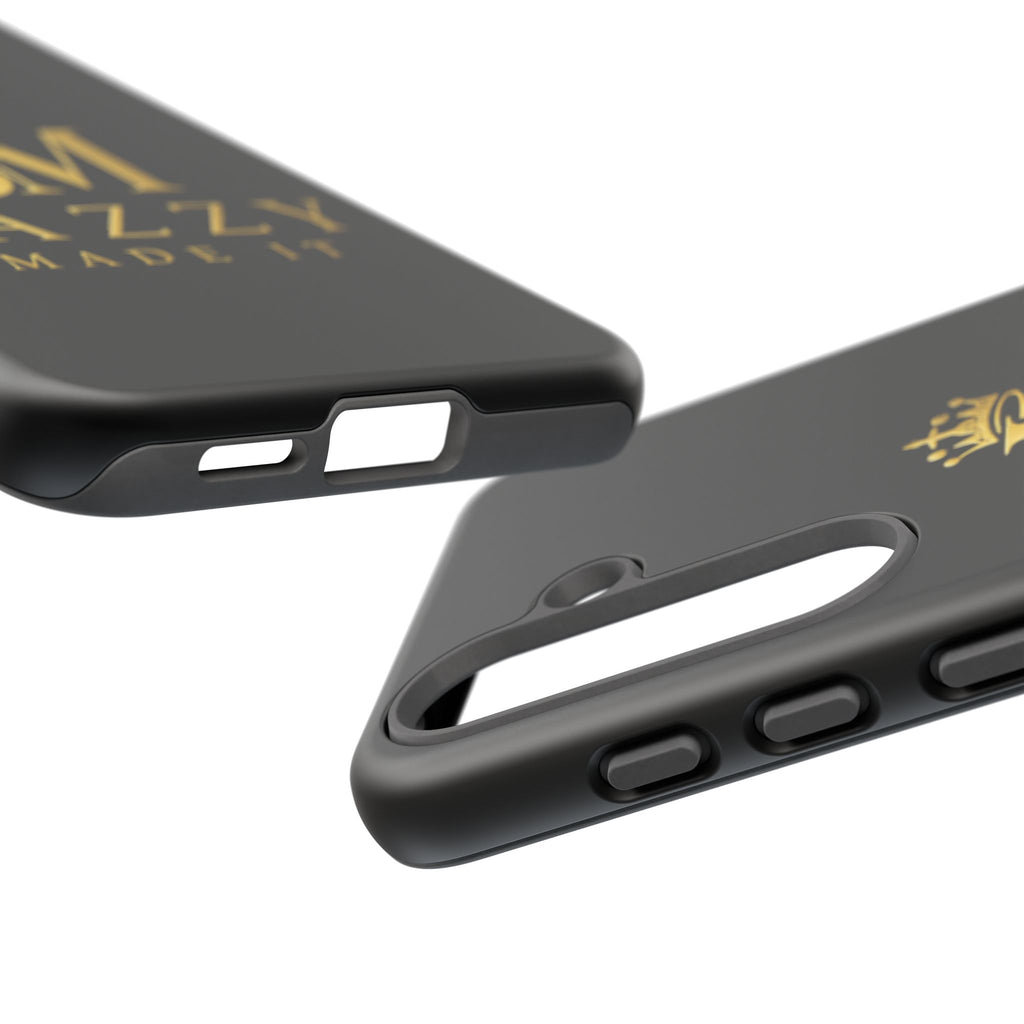 Phone Case — "Jazzy Made It" Black & Gold Tough Case