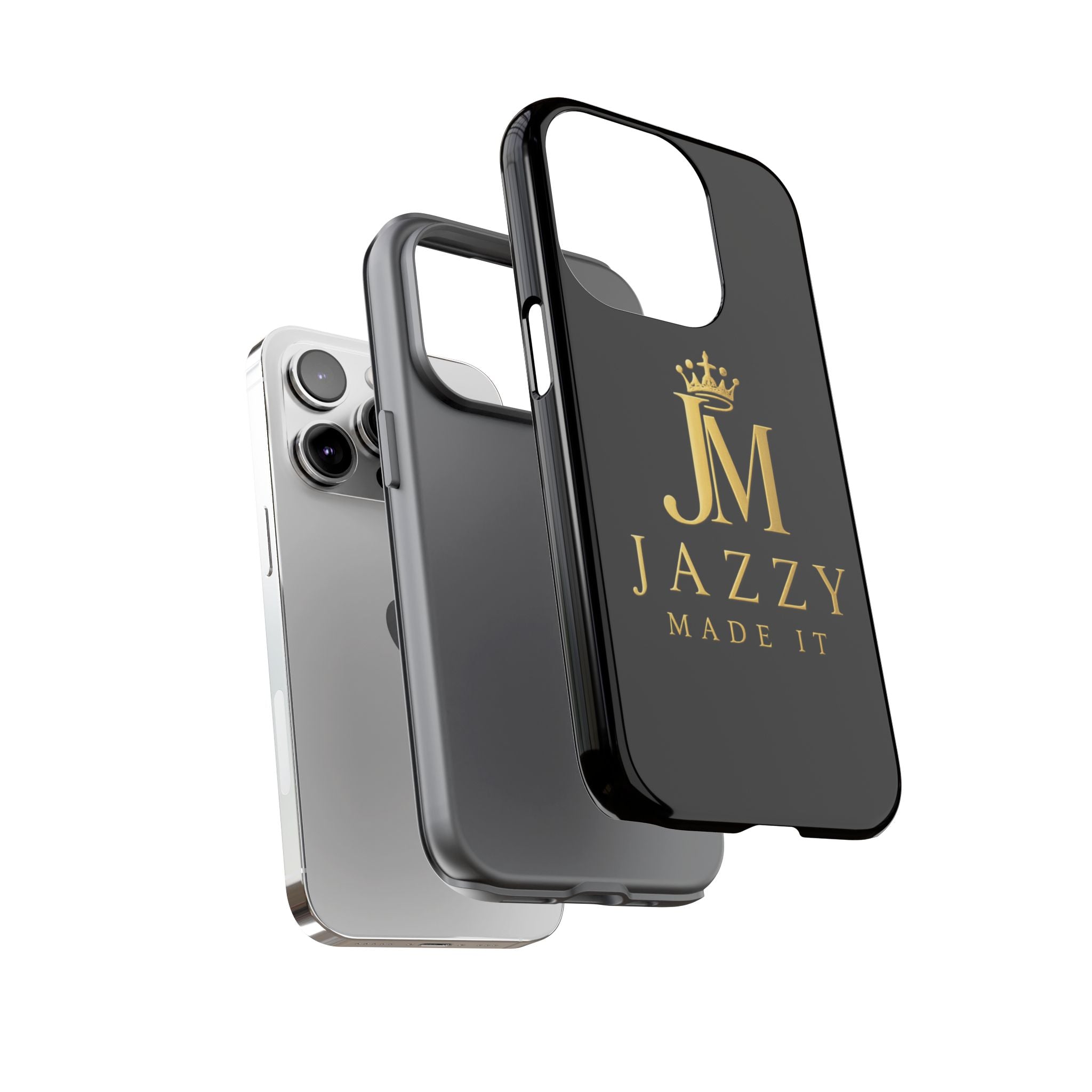 Phone Case — "Jazzy Made It" Black & Gold Tough Case
