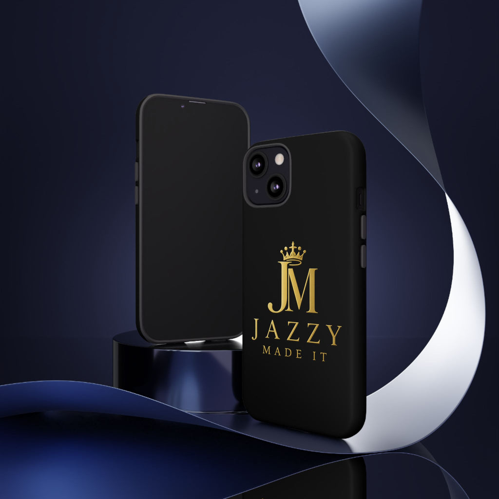 Phone Case — "Jazzy Made It" Black & Gold Tough Case