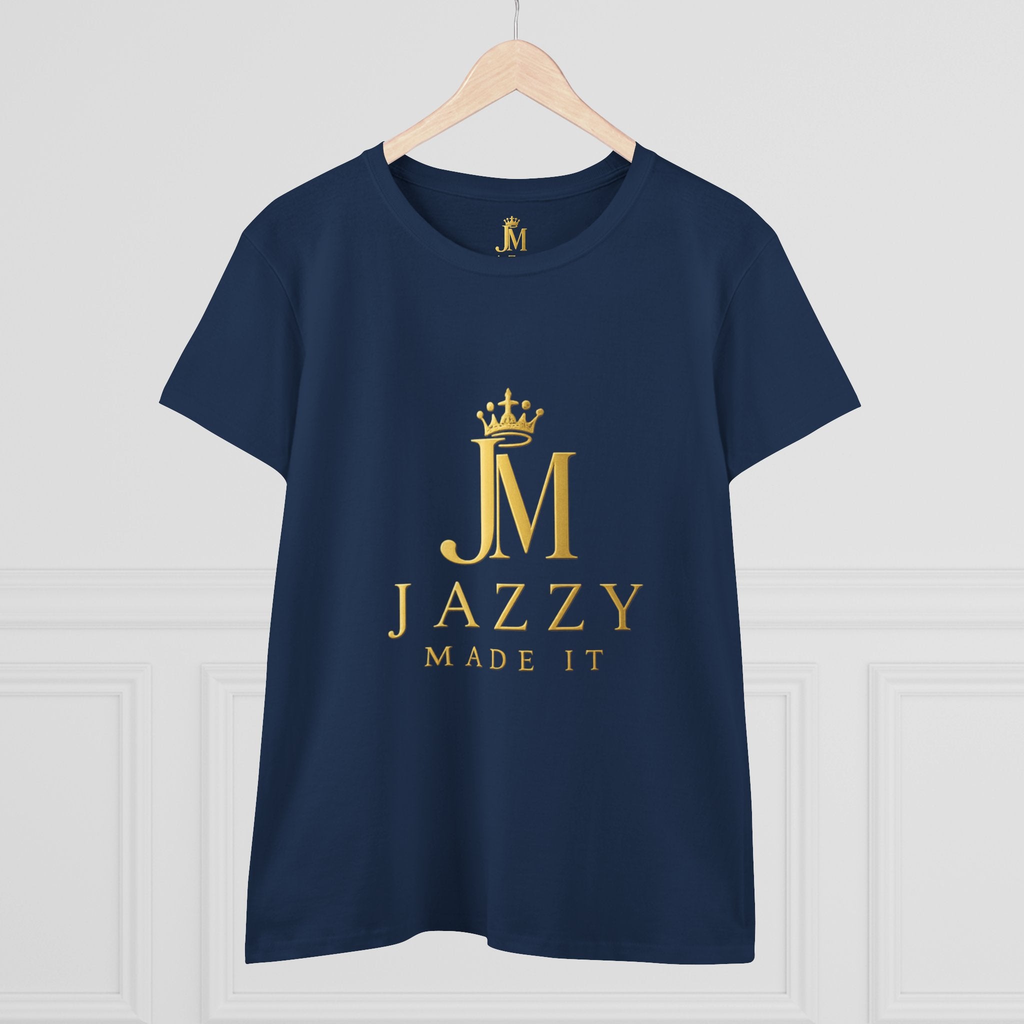 Women's Tee - "Jazzy Made It" Gold Crown Logo
