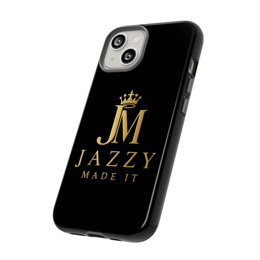 Phone Case — "Jazzy Made It" Black & Gold Tough Case