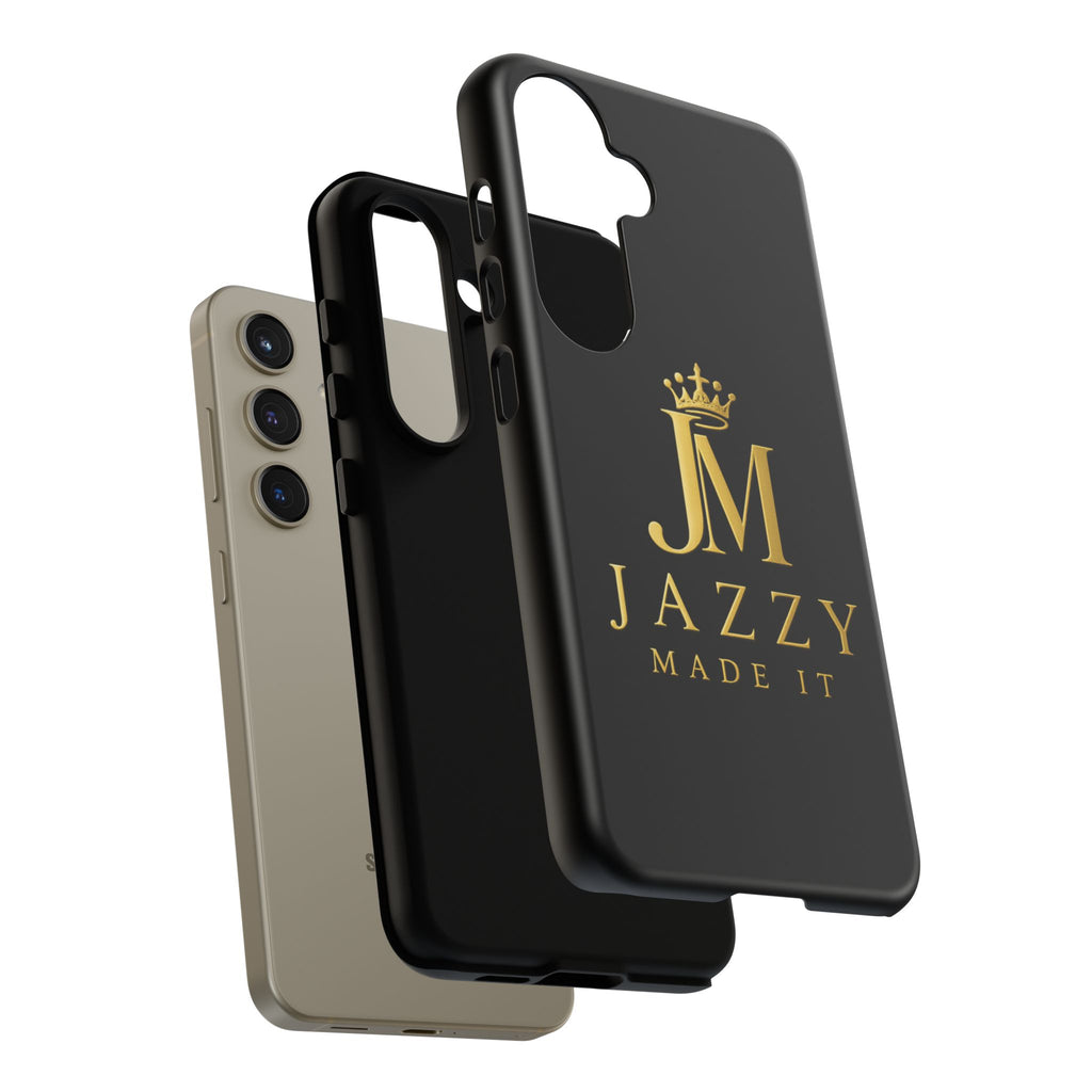 Phone Case — "Jazzy Made It" Black & Gold Tough Case