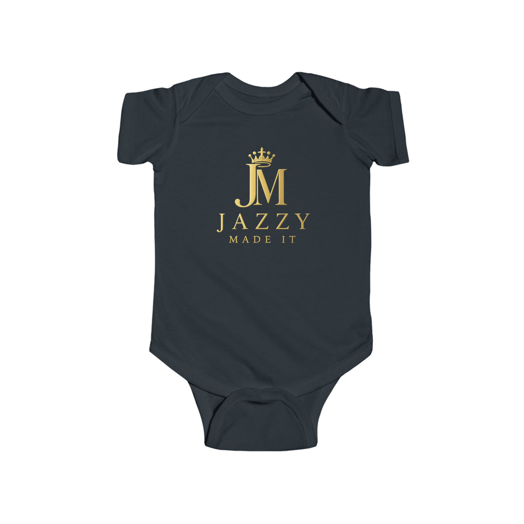 Infant Bodysuit - "Jazzy Made It" Gold Crown Baby Onesie