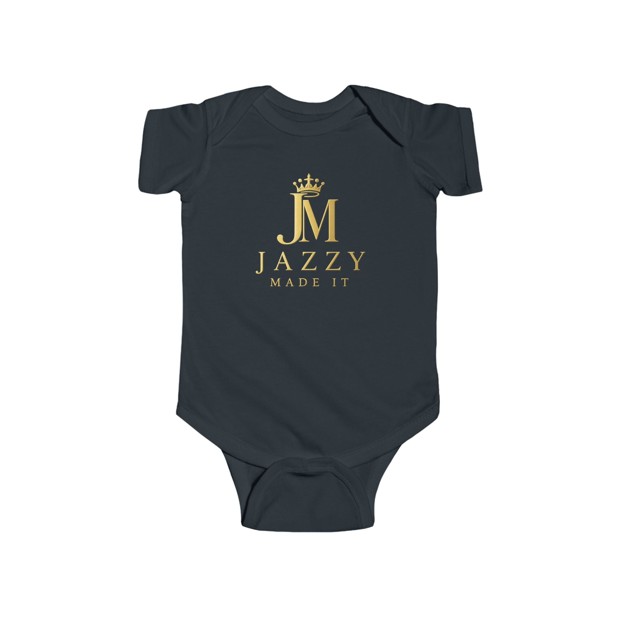 Infant Bodysuit - "Jazzy Made It" Gold Crown Baby Onesie