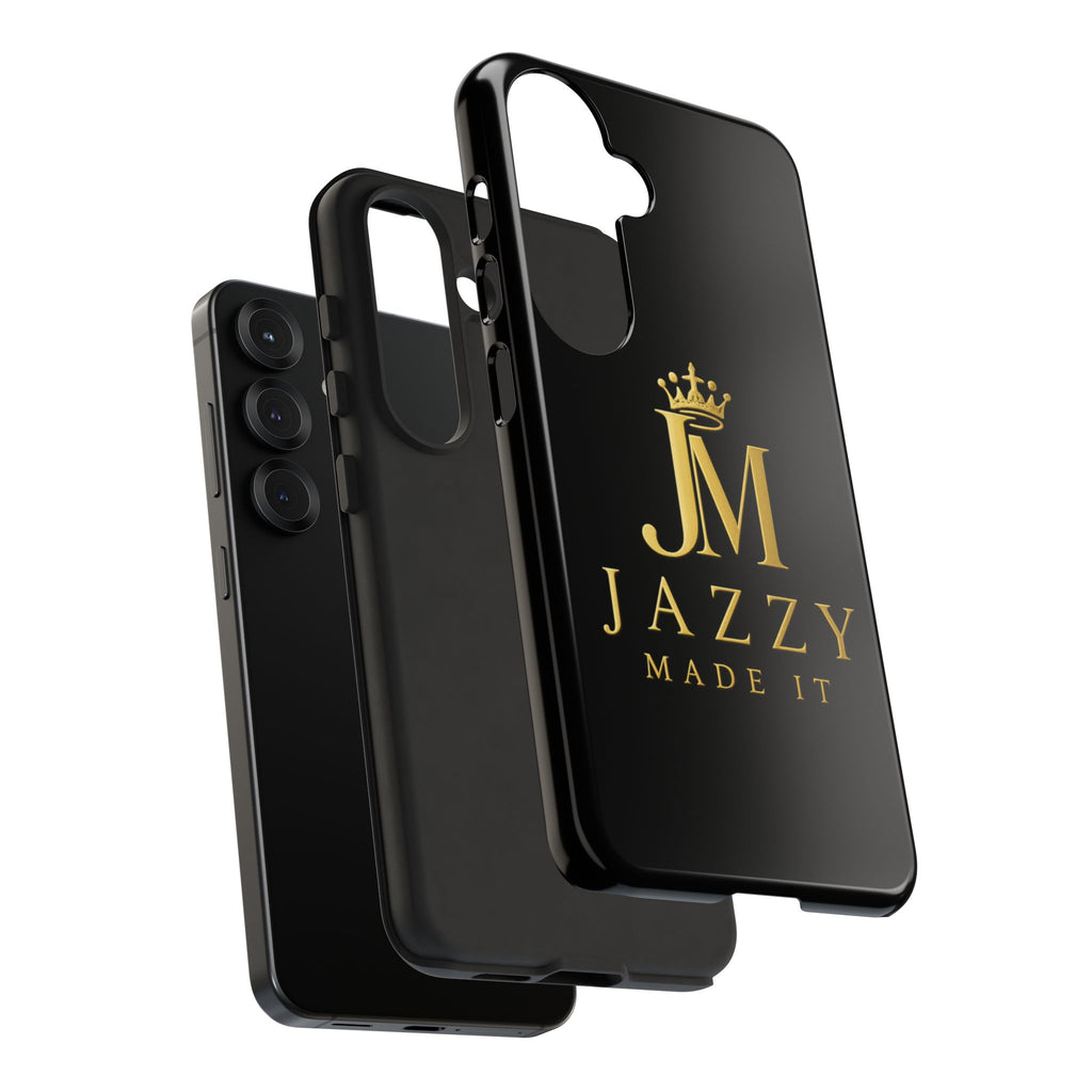 Phone Case — "Jazzy Made It" Black & Gold Tough Case