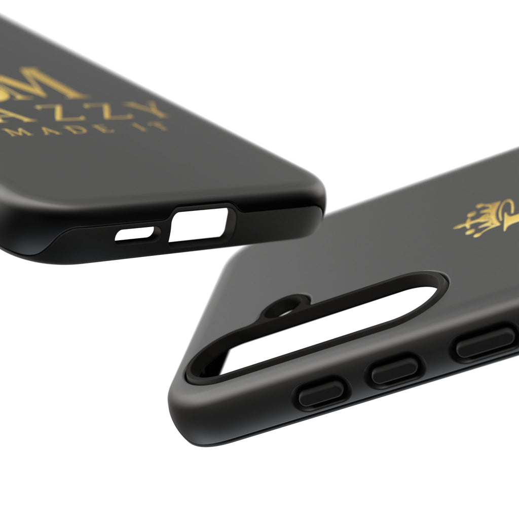 Phone Case — "Jazzy Made It" Black & Gold Tough Case