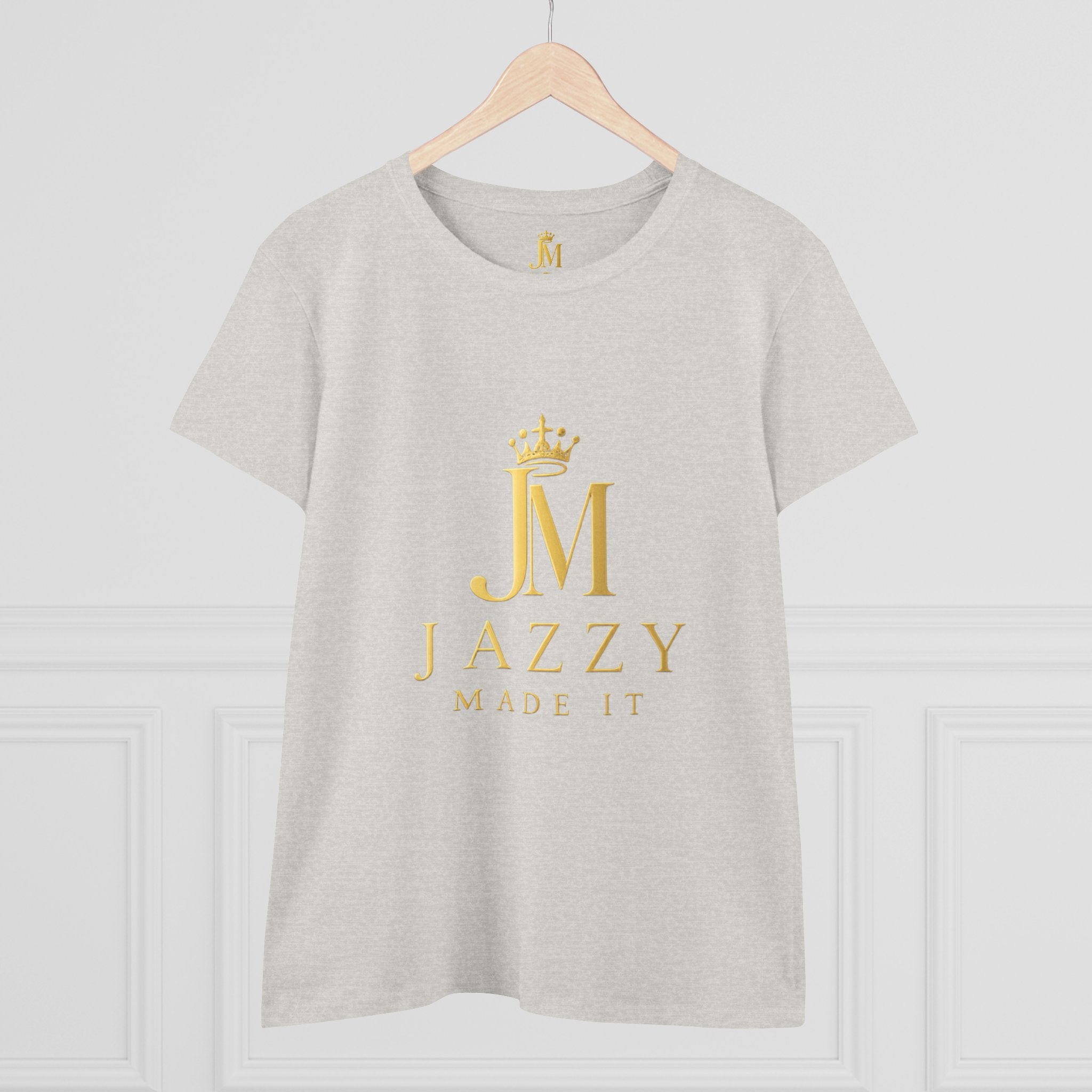Women's Tee - "Jazzy Made It" Gold Crown Logo