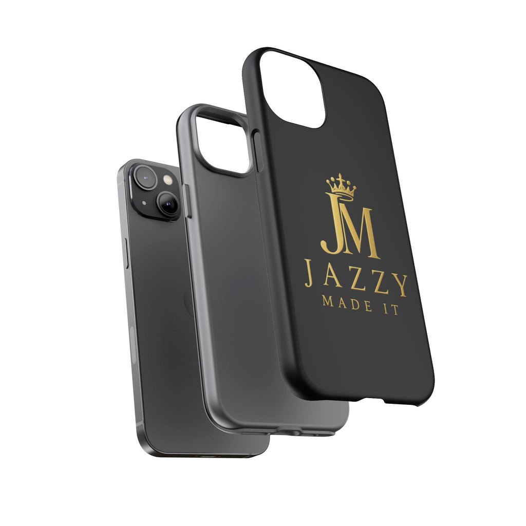 Phone Case — "Jazzy Made It" Black & Gold Tough Case