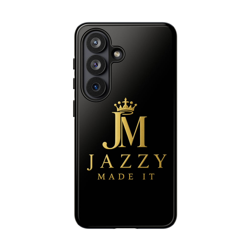 Phone Case — "Jazzy Made It" Black & Gold Tough Case