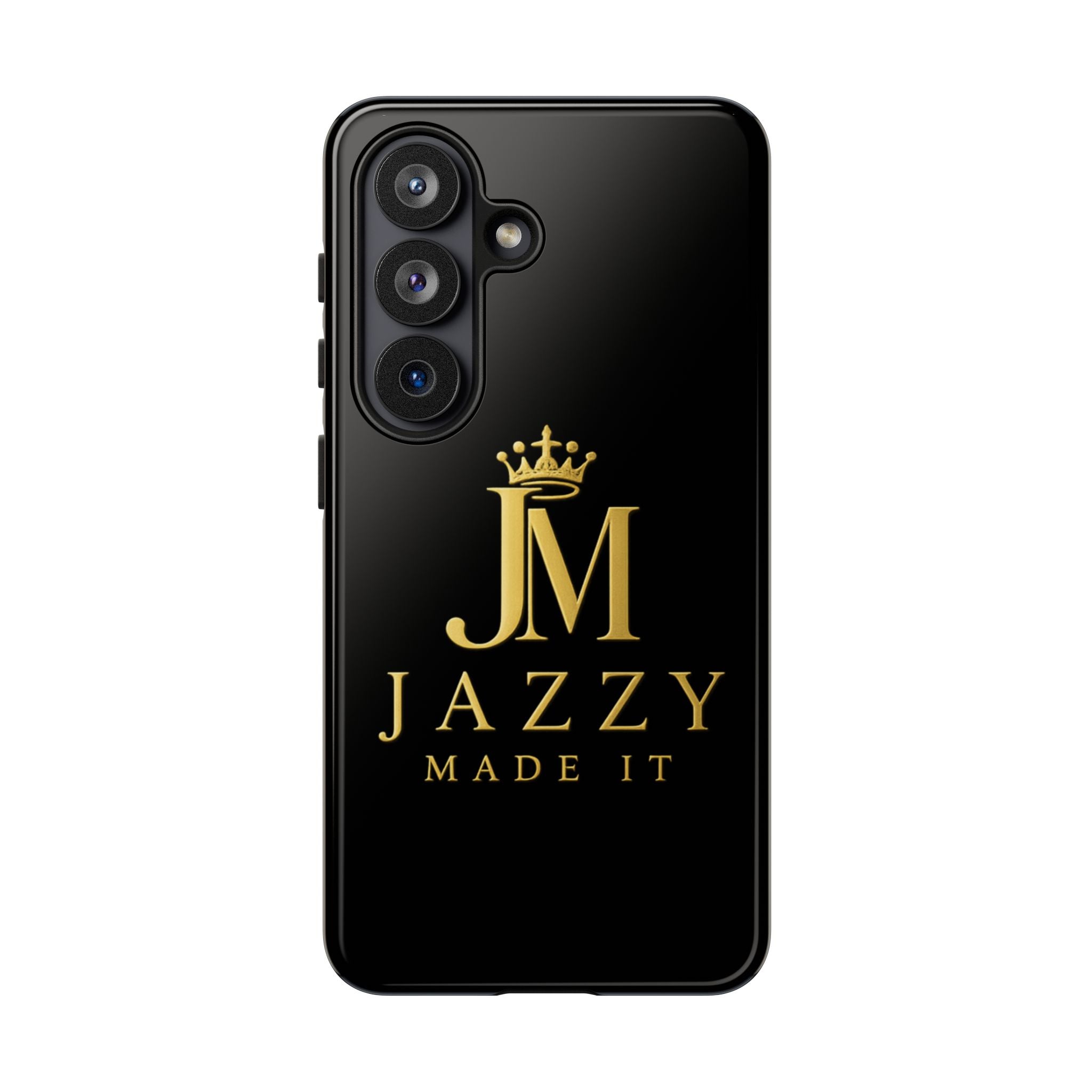Phone Case — "Jazzy Made It" Black & Gold Tough Case