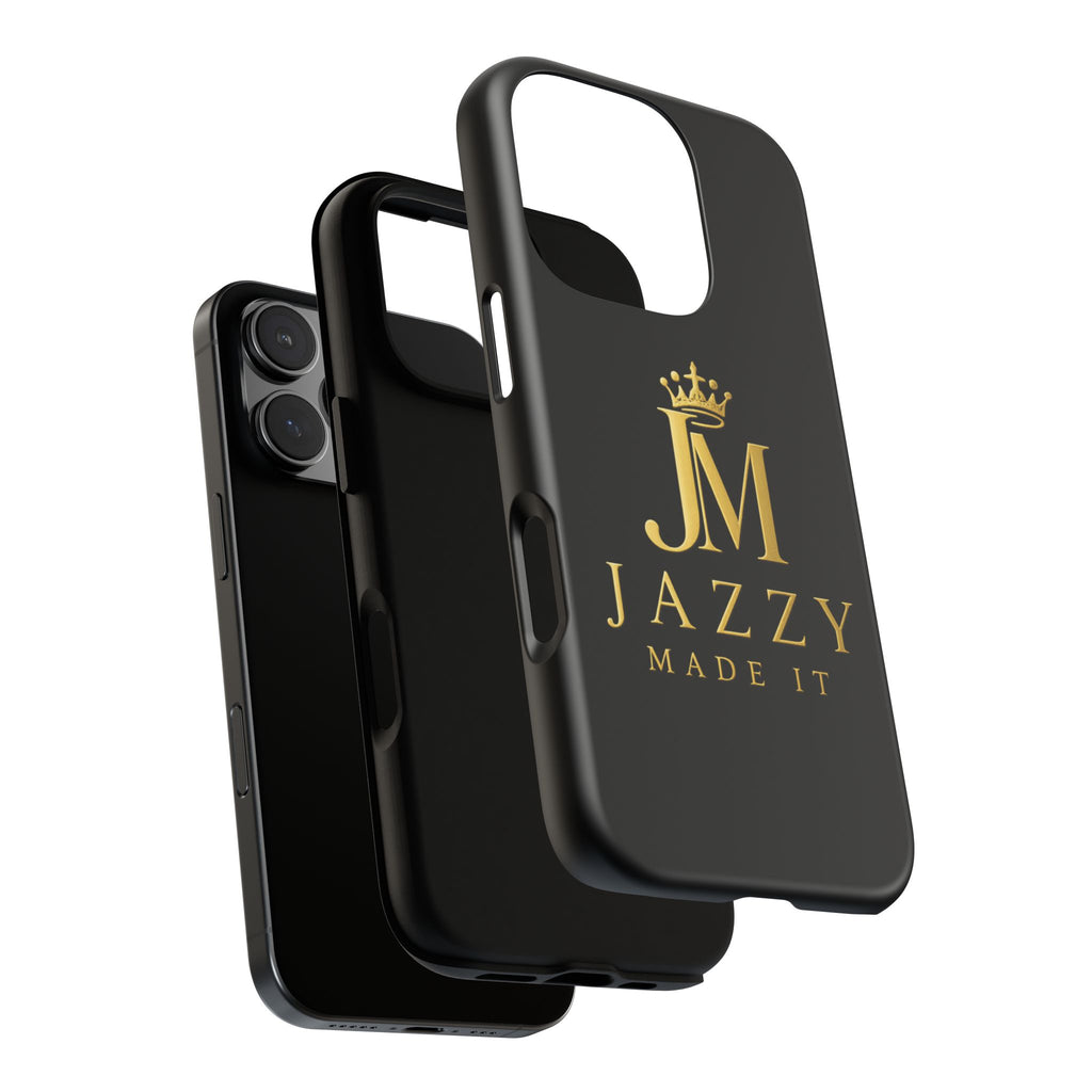 Phone Case — "Jazzy Made It" Black & Gold Tough Case