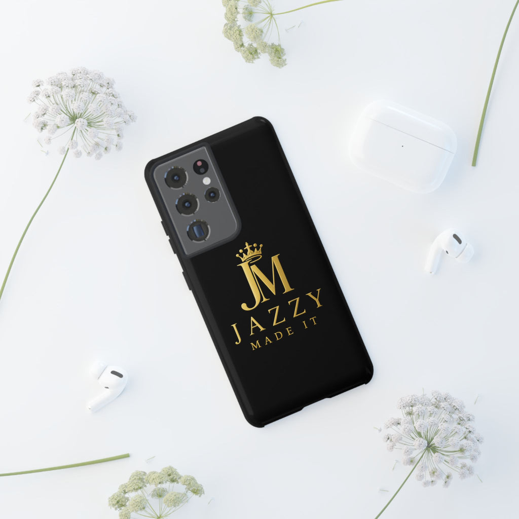 Phone Case — "Jazzy Made It" Black & Gold Tough Case