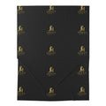Jazzy's Boutique Baby Swaddle Blanket – Personalized Pink Bow & Gold Script Nursery Wrap
