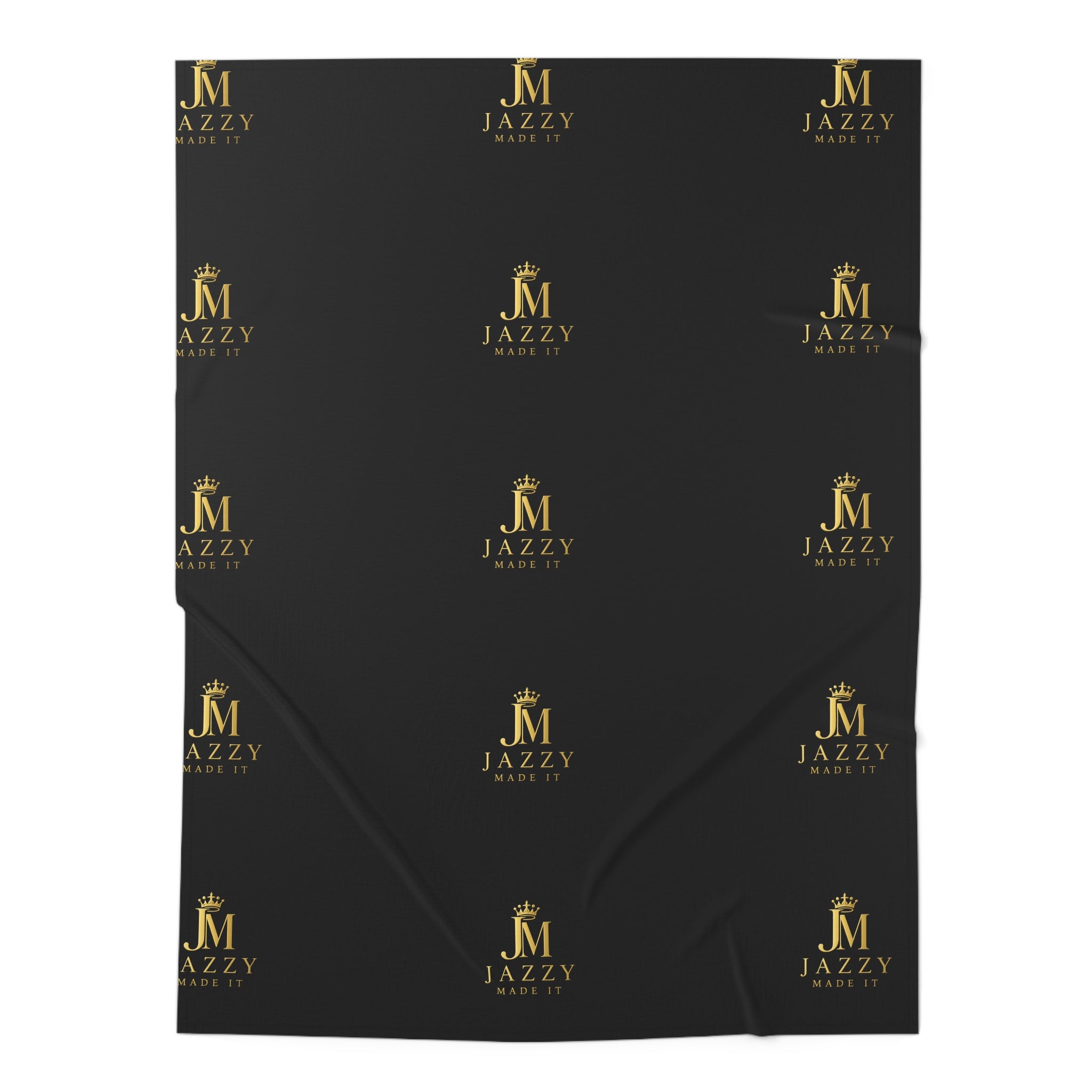 Jazzy's Boutique Baby Swaddle Blanket – Personalized Pink Bow & Gold Script Nursery Wrap