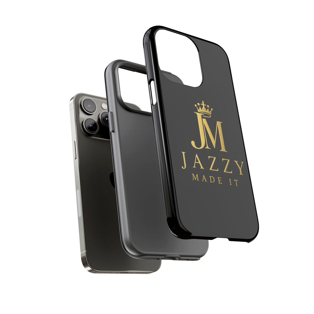 Phone Case — "Jazzy Made It" Black & Gold Tough Case