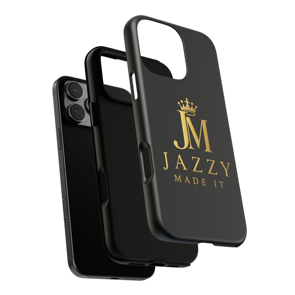 Phone Case — "Jazzy Made It" Black & Gold Tough Case