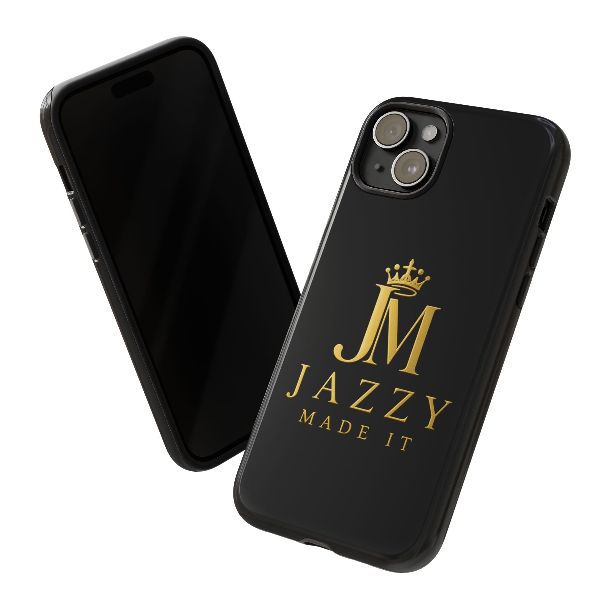 Phone Case — "Jazzy Made It" Black & Gold Tough Case