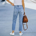 Stretch Distressed Denim Pants