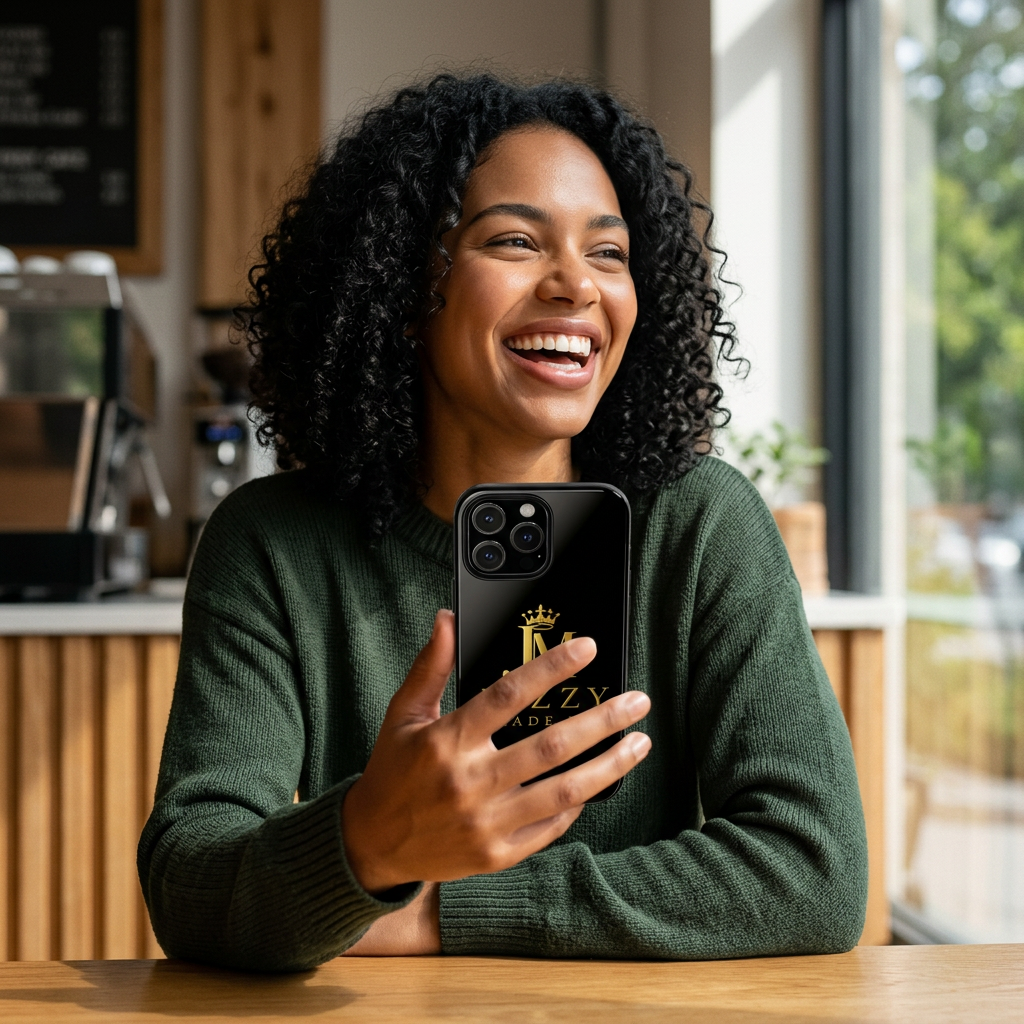 Phone Case — "Jazzy Made It" Black & Gold Tough Case