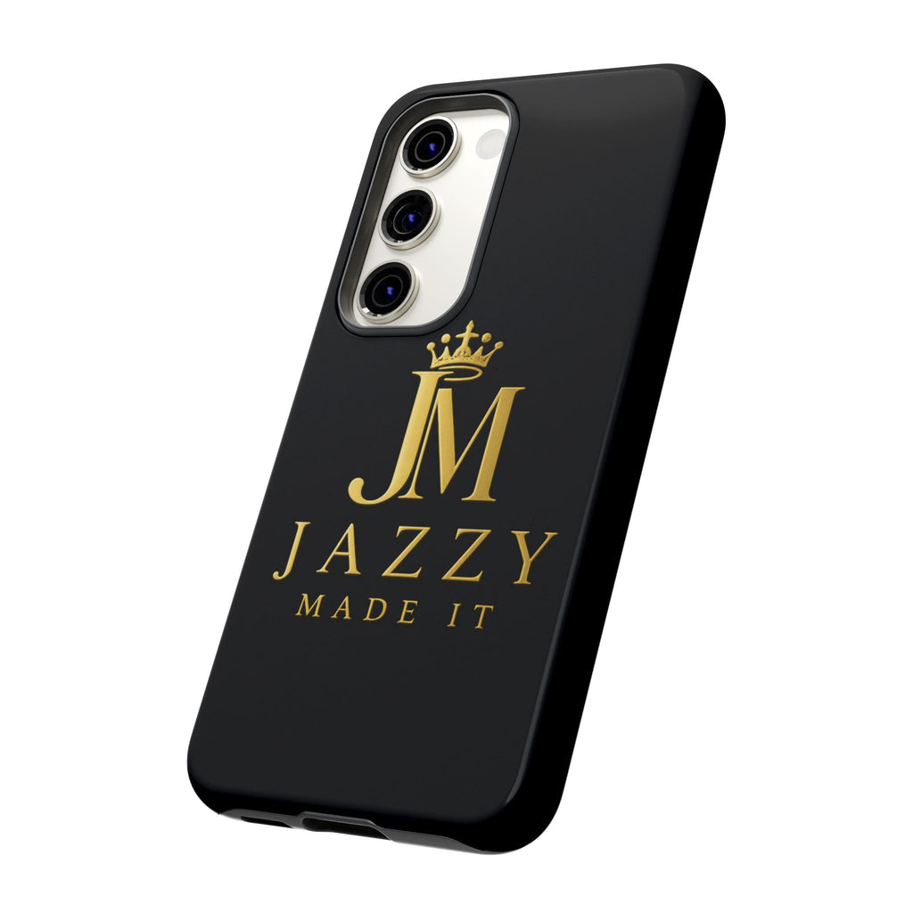 Phone Case — "Jazzy Made It" Black & Gold Tough Case