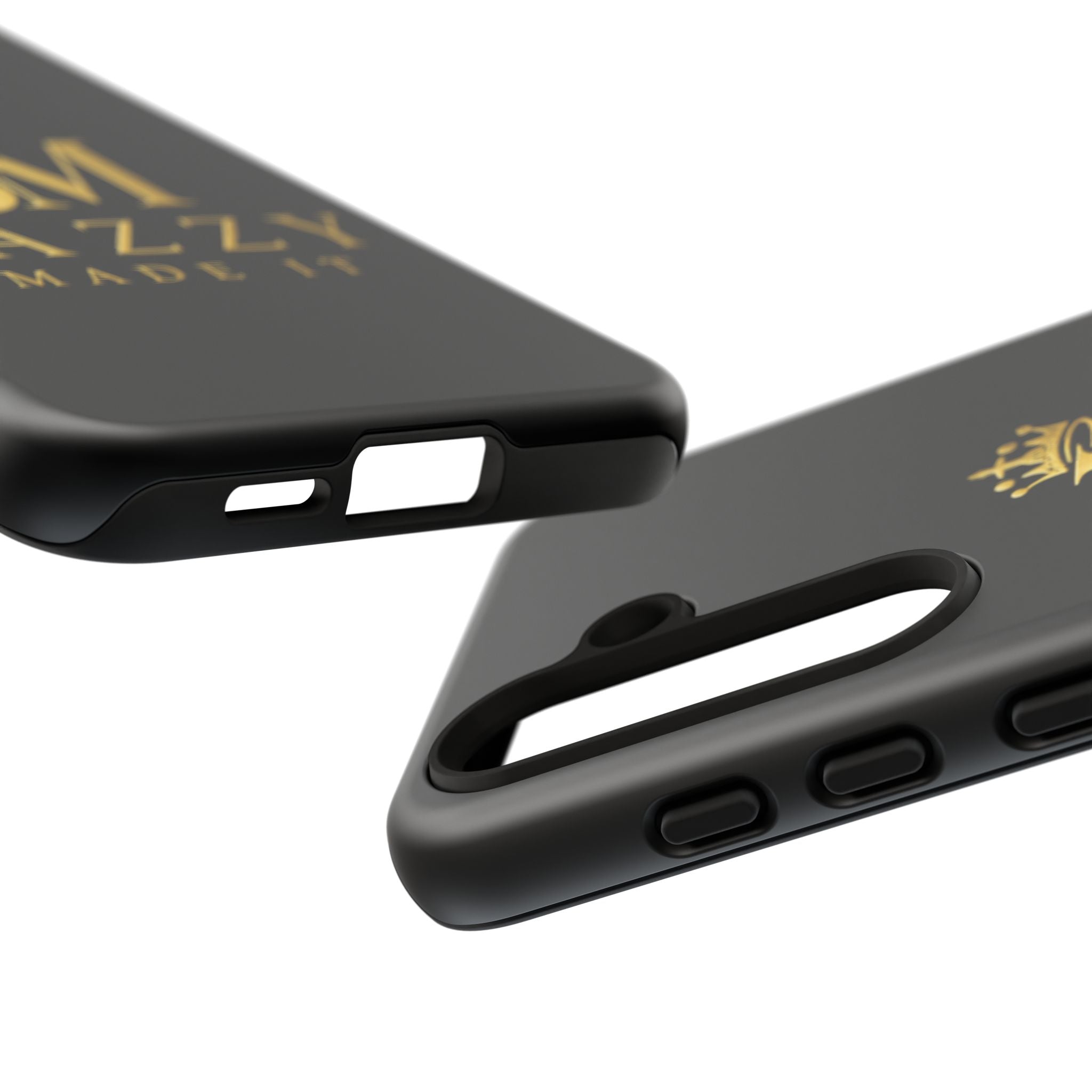 Phone Case — "Jazzy Made It" Black & Gold Tough Case