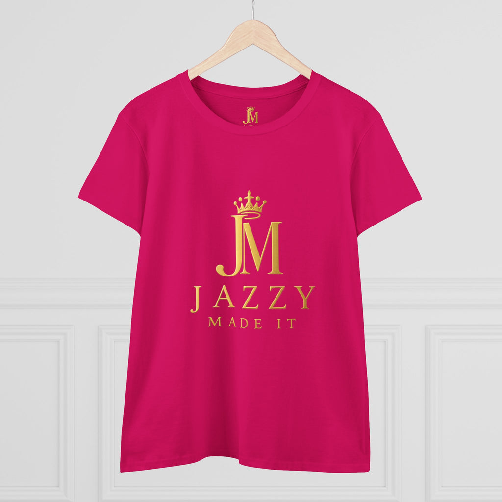 Women's Tee - "Jazzy Made It" Gold Crown Logo