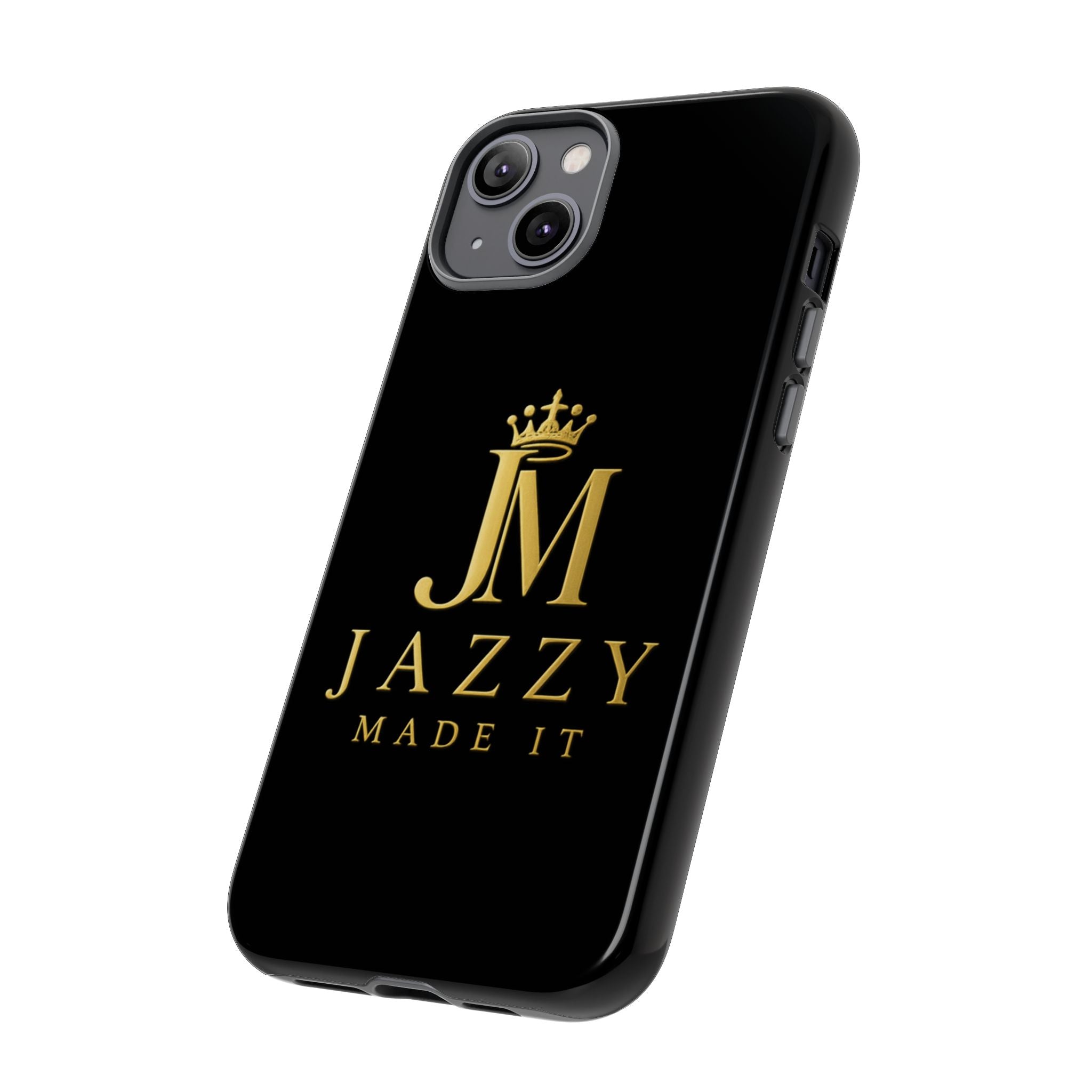 Phone Case — "Jazzy Made It" Black & Gold Tough Case