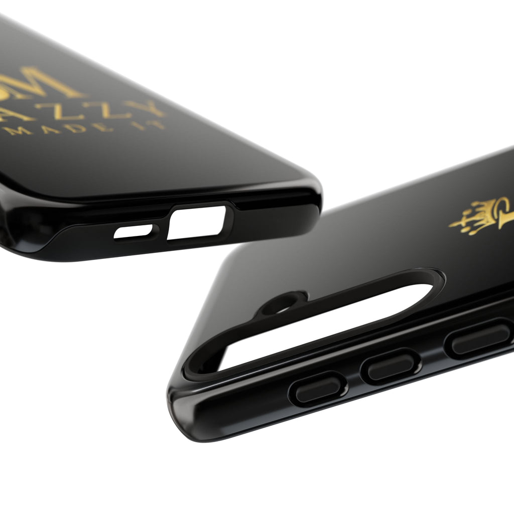 Phone Case — "Jazzy Made It" Black & Gold Tough Case