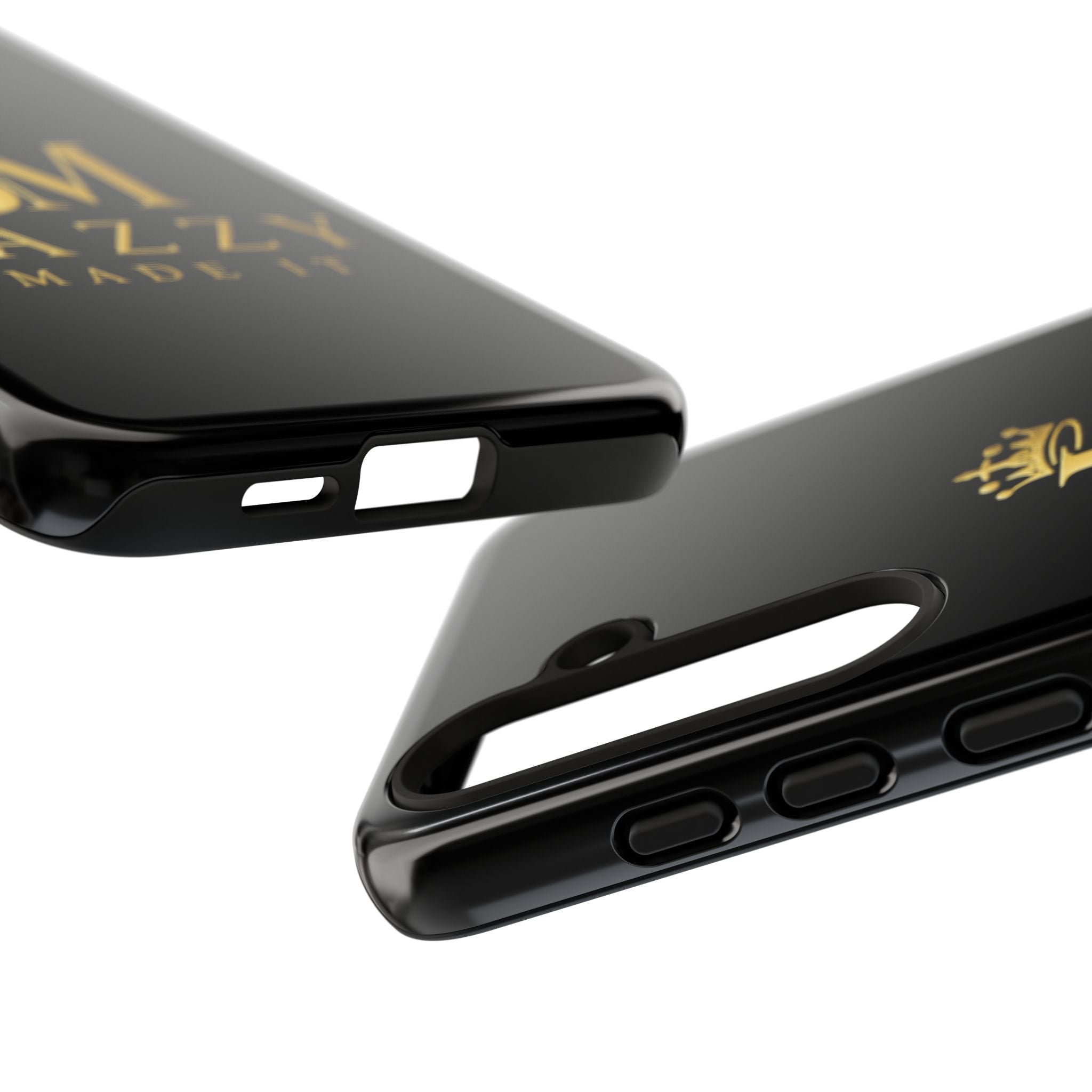 Phone Case — "Jazzy Made It" Black & Gold Tough Case