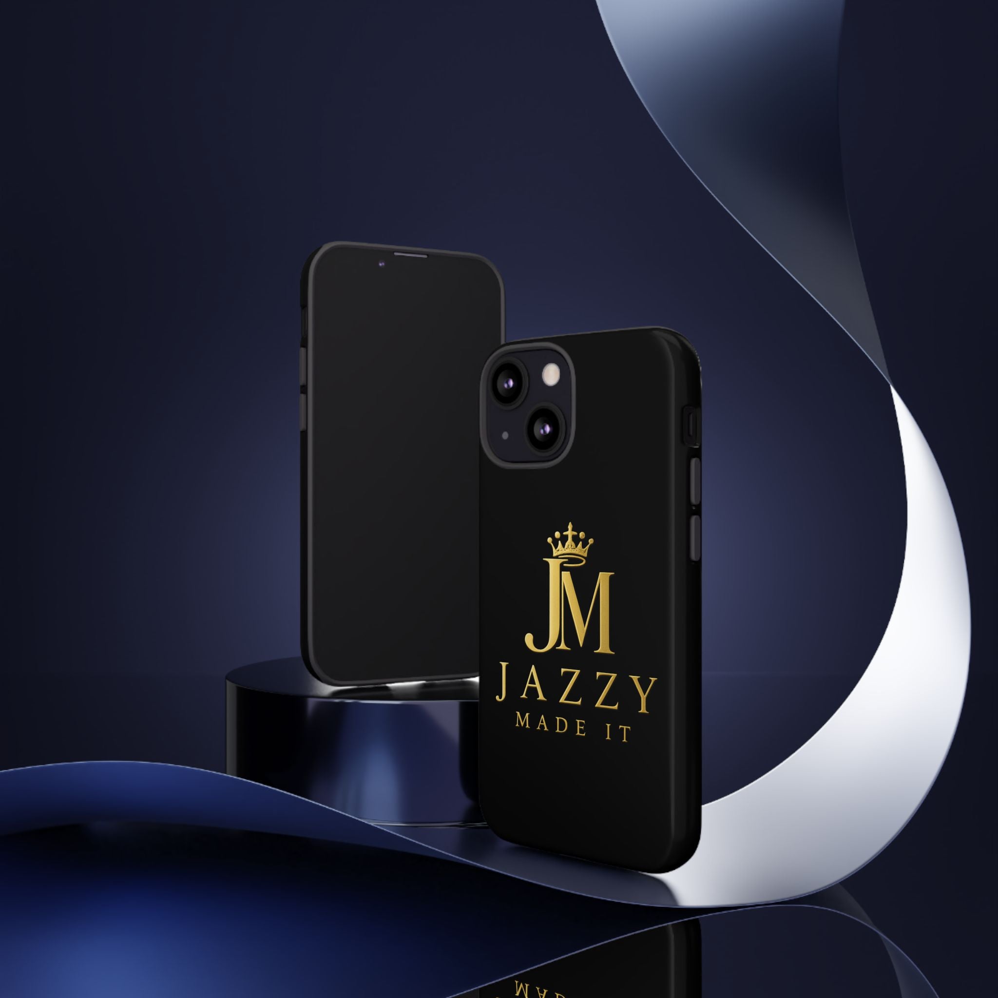 Phone Case — "Jazzy Made It" Black & Gold Tough Case