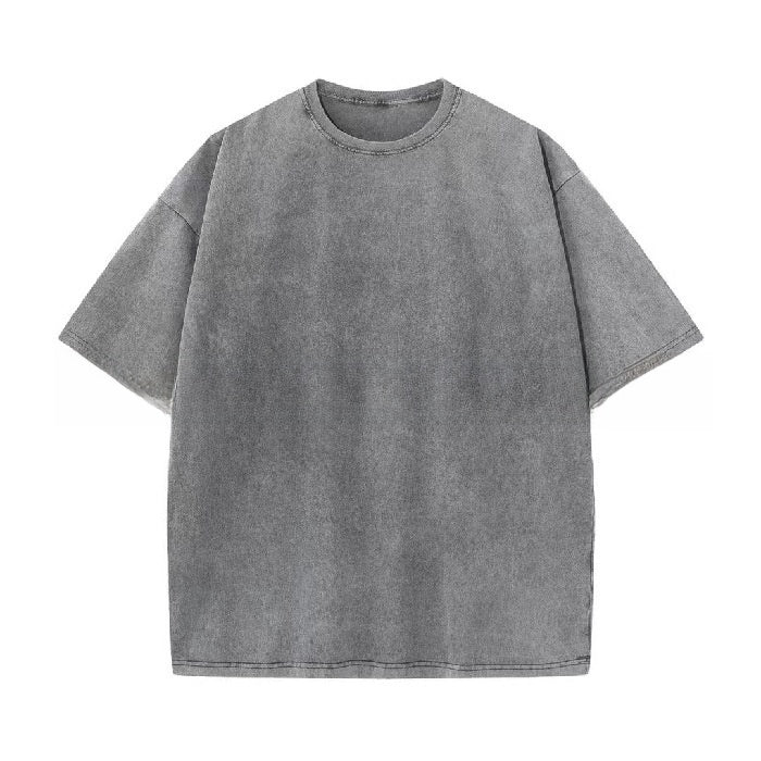 Pure Cotton Washed Distressed Loose T-Shirt