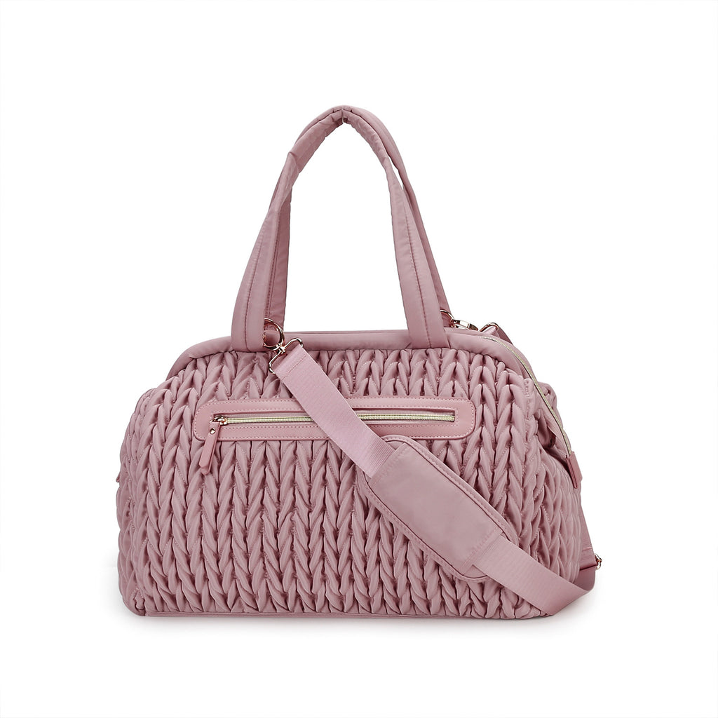 Quilted Embroidery Insulated Mother Baby Bag