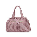 Quilted Embroidery Insulated Mother Baby Bag