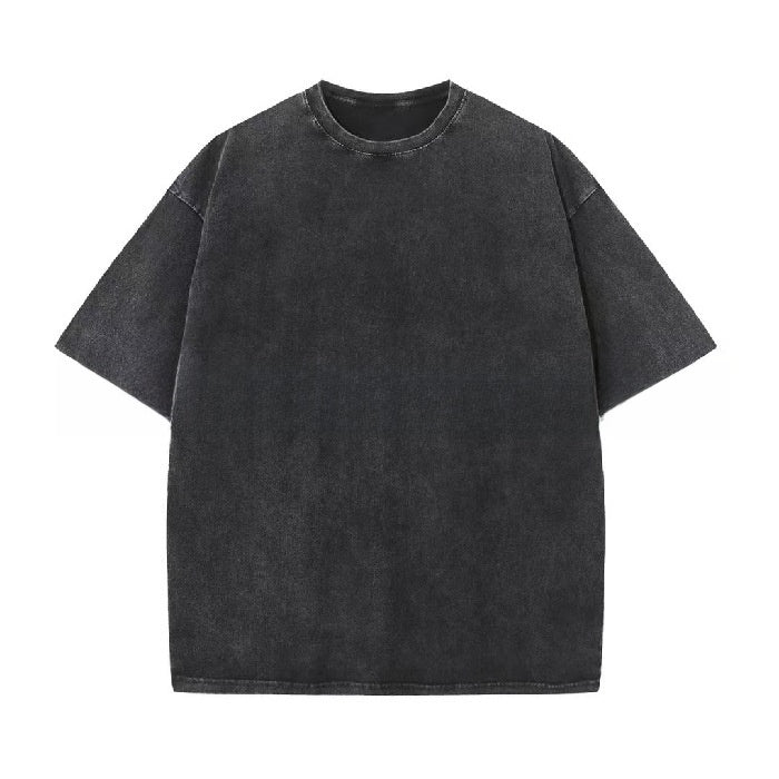Pure Cotton Washed Distressed Loose T-Shirt