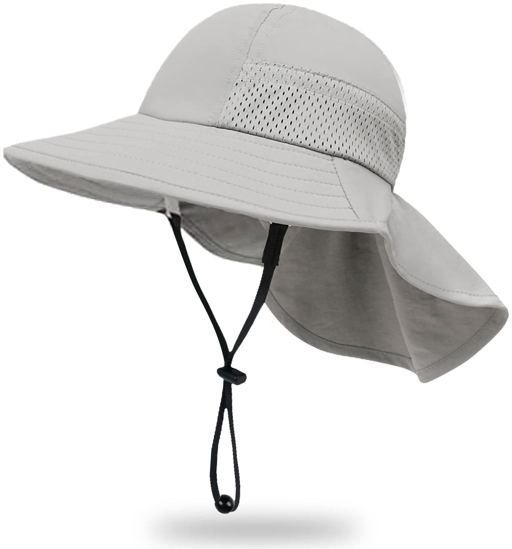 Toddler Baby Sun Hat Kids Summer Beach Essentials Adjustable Beach Hats with Bucket Wide Brim for Boys Girls Age 0-14 Years