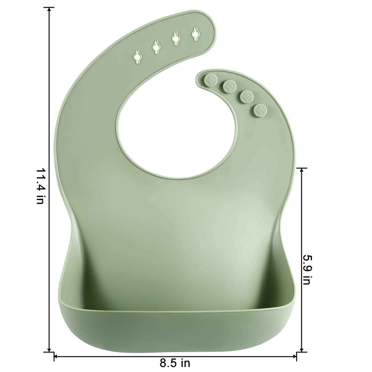 PandaEar Set of 3 Silicone Baby Bibs Waterproof, Soft, Unisex, 10-72 Months