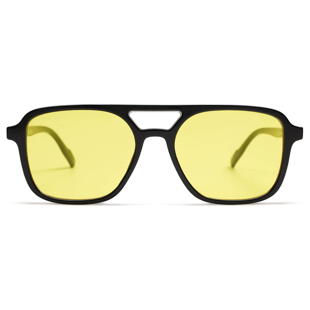 SOJOS Retro Aviator Sunglasses for Women Men,Trendy Rectangle Womens Mens Shades Sun Glasses SJ2202