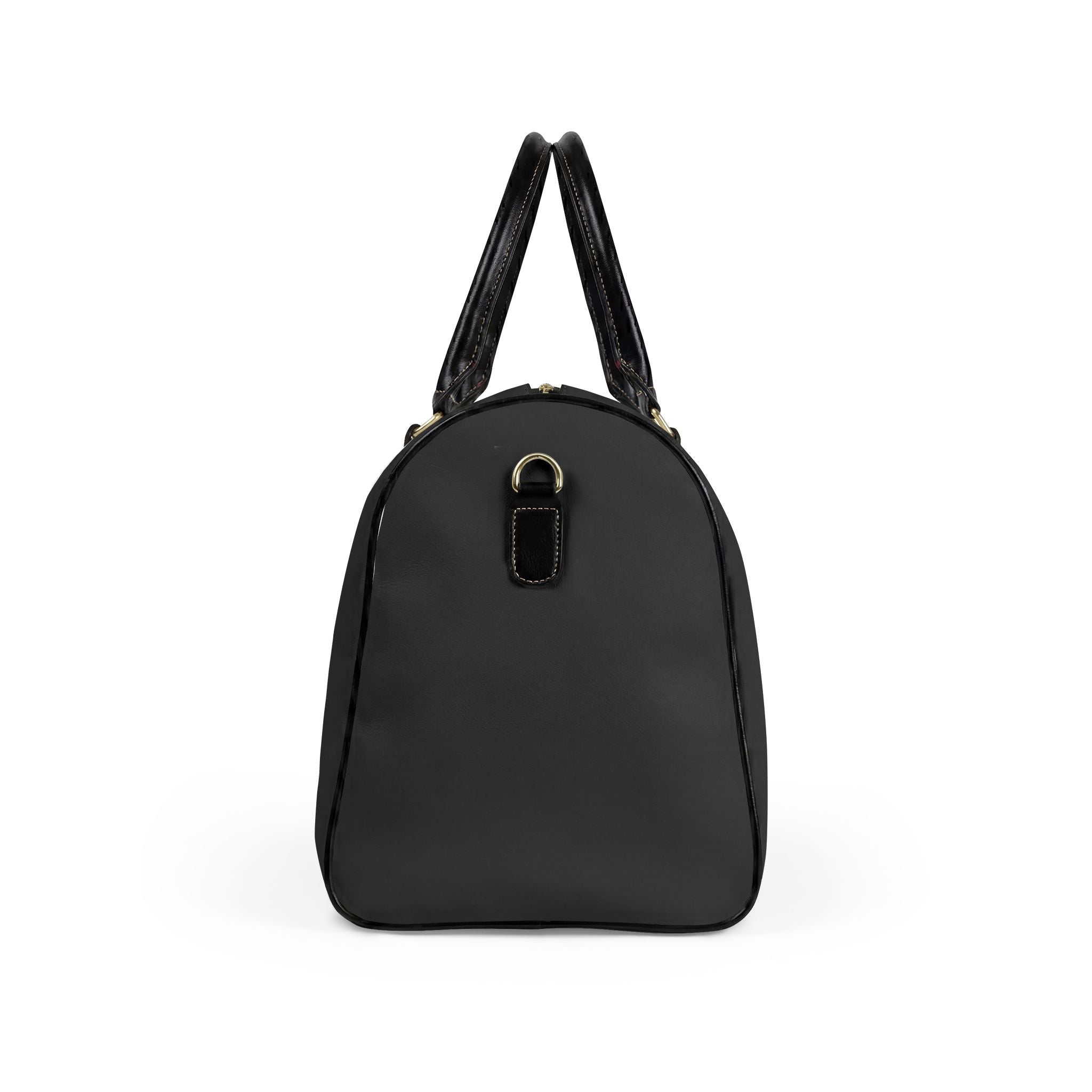 Personalized Faux Leather Travel Bag — "Jazzy Made It" Monogram Weekender