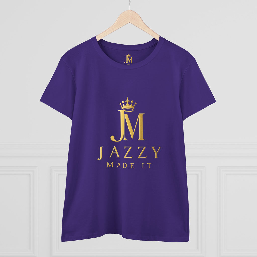 Women's Tee - "Jazzy Made It" Gold Crown Logo